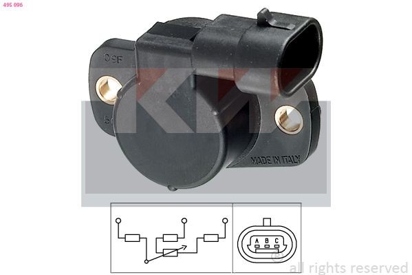KW Sensore posizione farfalla 495 096 495 096 costo Sensore valvola farfalla KW HYUNDAI H-1 Furgonato