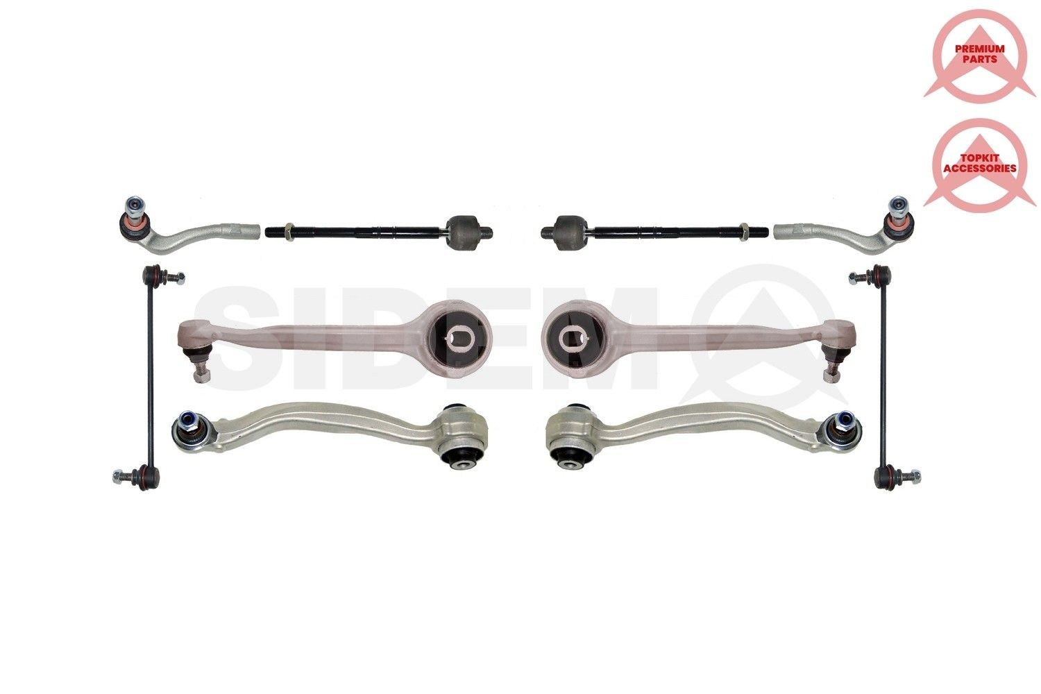 SIDEM Sada na opravu priečneho závesného ramena 49653 Sada na opravu zavesenia kolesa PORSCHE SIDEM 49653