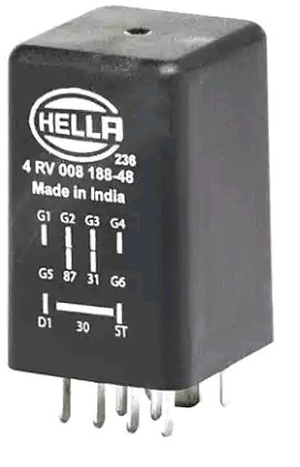 HELLA Εγκέφαλος, χρόνος προθέρμανσης 4RV 008 188-481 4RV 008 188-481 Ρελε μιζασ HELLA CITROЁN C8