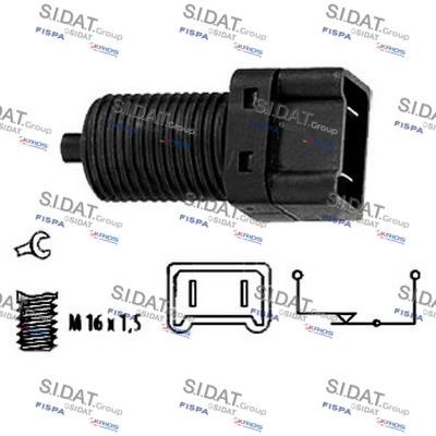 SIDAT Interruptor de luz de stop 5.140026 Interruptor do pedal de travão SIDAT Volvo XC60 5.140026