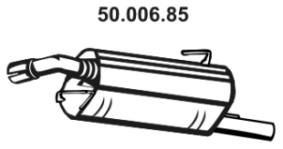EBERSPÄCHER Marmitta 50.006.85 50.006.85 costo Marmitta posteriore EBERSPÄCHER MITSUBISHI ASX