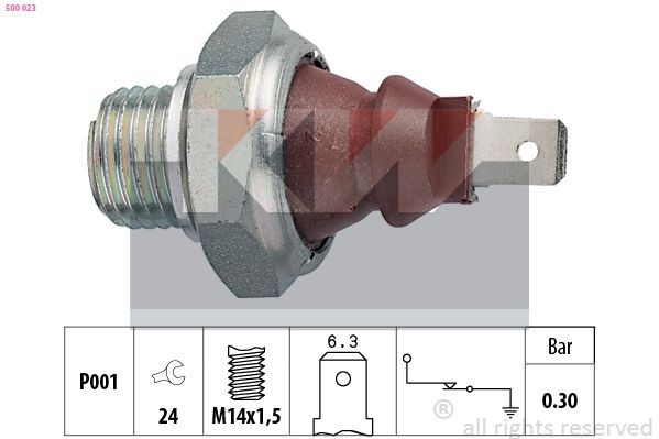 KW Olietrykskontakt 500 023 500 023 Olietrykskontakt SKODA FAVORIT KW