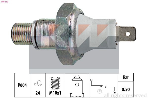 KW Õlisurvelülitus 500 119 Õlisurvelülitus KW Mitsubishi 3000 GT 500 119