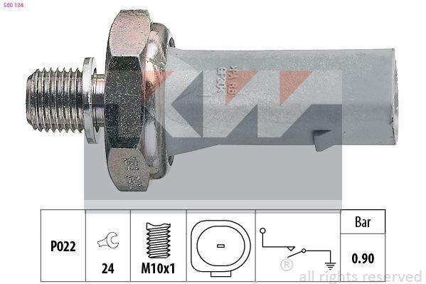 KW Olietrykskontakt 500 134 Olietryk sensor KW Skoda FAVORIT 500 134