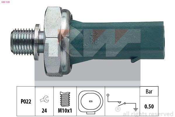 KW Eļļas spiediena devējs 500 139 Eļļas spiediena sensors KW Audi A5 500 139