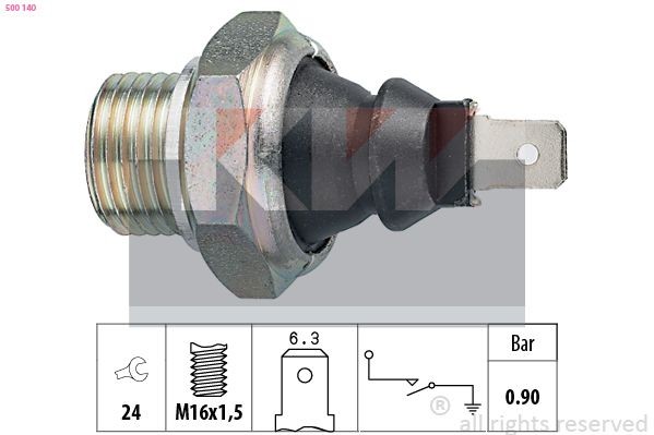 KW Interruptor de pressão do óleo 500 140 Sensor pressão do óleo KW Seat ATECA 500 140
