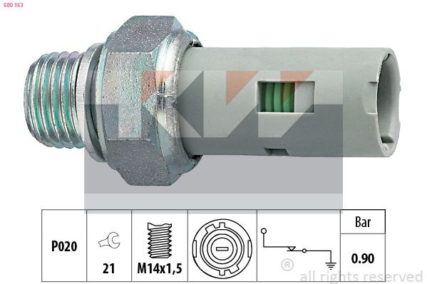 KW Eļļas spiediena devējs 500 153 Eļļas spiediena sensors KW TRAFIC 500 153 lēti