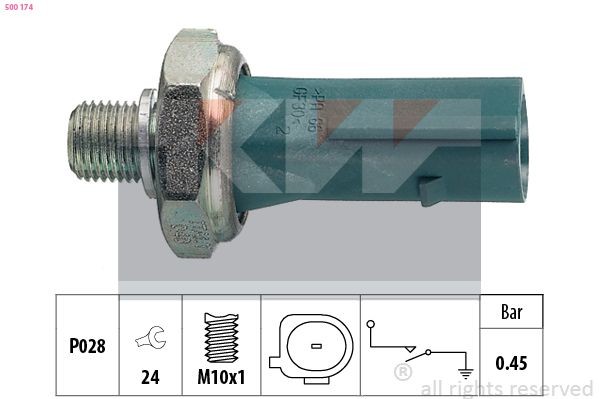 KW Interruttore di pressione olio 500 174 500 174 Bulbo pressione olio KW Volkswagen T-ROC costo