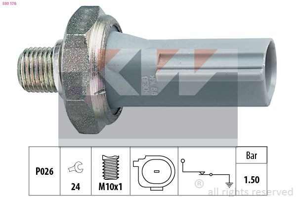 KW Capteur de pression d'huile 500 176 Pressostat d'huile KW SPRINTER 500 176 pas cher