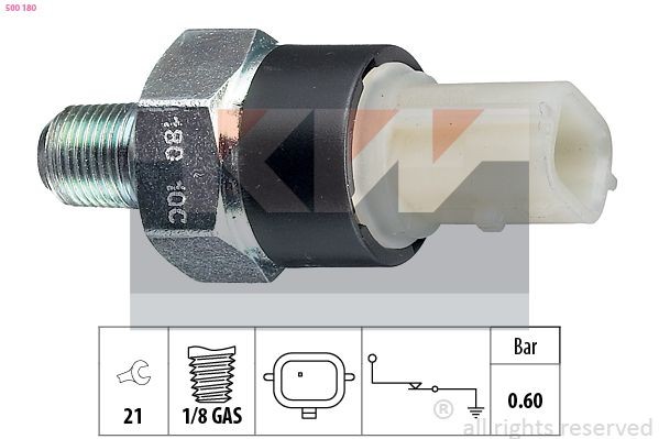 KW Õlisurvelülitus 500 180 500 180 Õlisurve andur NISSAN CHERRY KW