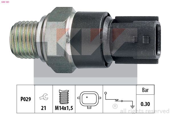 KW Eļļas spiediena devējs 500 181 Eļļas spiediena devējs KW TRAFIC 500 181 lēti