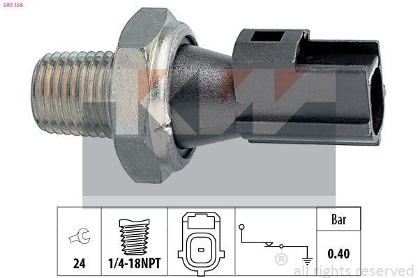 KW Eļļas spiediena devējs 500 183 500 183 Eļļas spiediena slēdzis OPEL AGILA KW