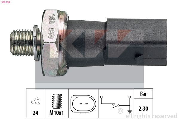 KW Interruttore di pressione olio 500 190 500 190 Bulbo pressione olio KW Volkswagen T-ROC costo