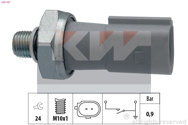 KW Eļļas spiediena devējs 500 197 Eļļas spiediena devējs KW A5 500 197 lēti