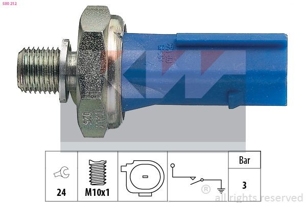 KW Olietrykskontakt 500 212 Olietryk sensor KW TT 500 212 billig
