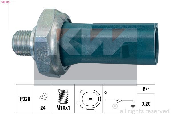 KW Olietrykskontakt 500 219 500 219 Olietryksføler VW AMAROK KW