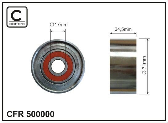 CAFFARO Galet enrouleur de courroie d'accessoire 500000 CAFFARO 500000 Déviation poulie de guidage Mazda 3 bk pas cher
