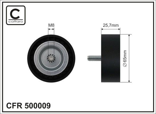 CAFFARO Styrrulle, drivrem 500009 500009 Löprulle CAFFARO NISSAN CHERRY