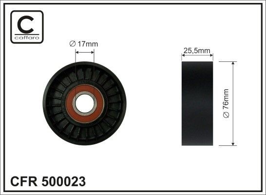 CAFFARO Spännrulle, aggregatrem 500023 ALFA ROMEO spännrulle kilrem CAFFARO 500023