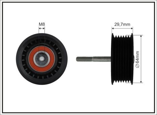 CAFFARO Galet enrouleur de courroie d'accessoire 500028 Mercedes-Benz CLC Poulie renvoi transmission courroie trapézoïdale à nervures CAFFARO 500028
