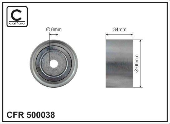 CAFFARO Napínacia kladka rebrovaného klinového remeňa 500038 Napínacia kladka CAFFARO Suzuki LJ 80 500038