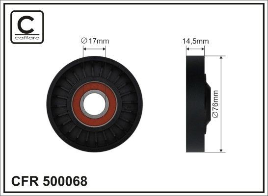 Rullo tenditore cinghia Poly-V CAFFARO 500068 CAFFARO 500068 costo Rullo tendicinghia Rover 75 2004