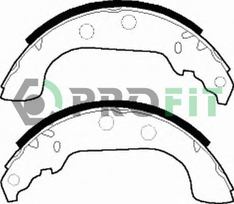 PROFIT Brake Shoe Set 5001-0268 CITROЁN C1 PROFIT brake shoes 50010268