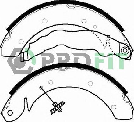 PROFIT Brake Shoe Set 5001-0447 Citroen C1 PROFIT brake shoes 50010447