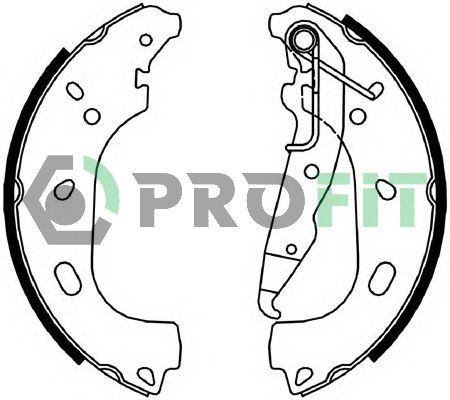 PROFIT Brake Shoe Set 5001-4055 5001-4055 PROFIT brake shoes for CITROЁN C1