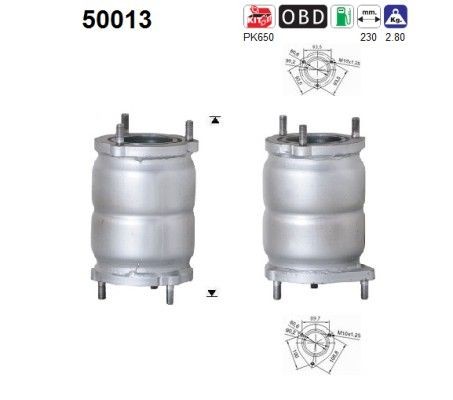 AS Katalysator 50013 AS 50013 Autokatalysator Aveo / Kalos Sedan (T250, T255) originele prijs
