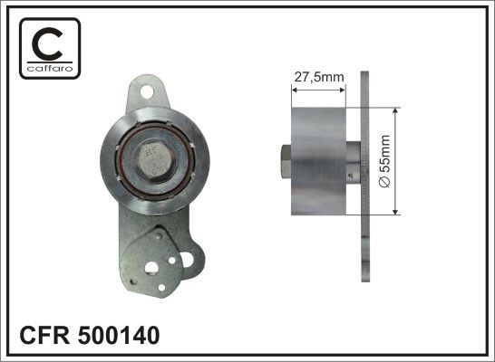 CAFFARO Sträckare, kamrem 500140 500140 CAFFARO sträckare, transmissionsrem PEUGEOT 208