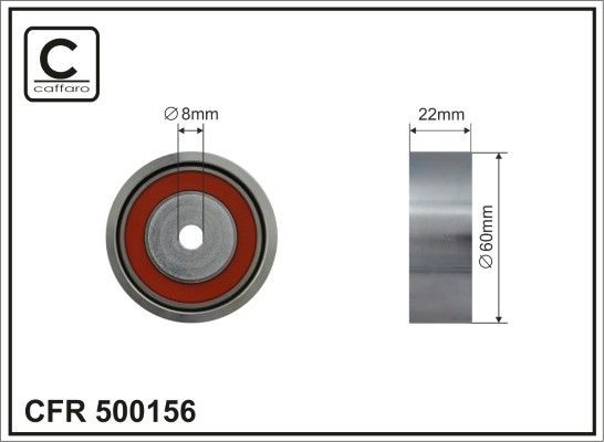 CAFFARO Styrrulle, drivrem 500156 CAFFARO 500156 Styrrulle, drivrem