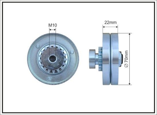 Spanrol, poly V-riem CAFFARO 500175 CAFFARO 500175 Spanrol multiriem CHEVROLET SPARK 2006