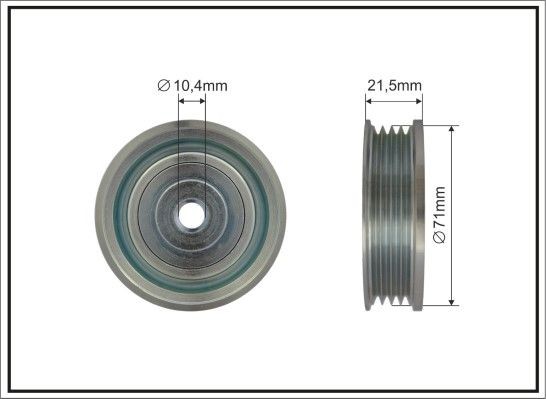CAFFARO Spriegotājrullītis, Ķīļrievu siksna 500208 500208 Spriegotājrullītis MITSUBISHI COLT CAFFARO
