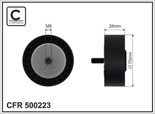 CAFFARO Parazīt- / Vadrullītis, Ķīļrievu siksna 500223 500223 Parazīt vadrullītis ķīļrievu siksna MITSUBISHI L 400 CAFFARO