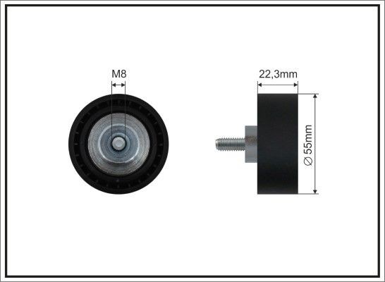 CAFFARO Deflection / Guide Pulley, v-ribbed belt 500226 Mini Convertible CAFFARO guide pulley 500226