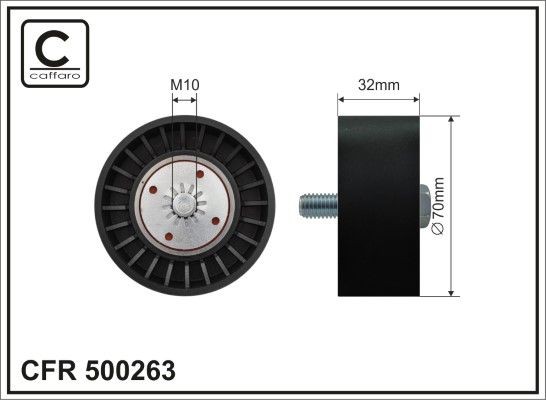 CAFFARO Vratná / vodiaca kladka rebrovaného klinového remeňa 500263 CAFFARO 500263 originálne Vodiaca kladka Opel Antara 07 cena