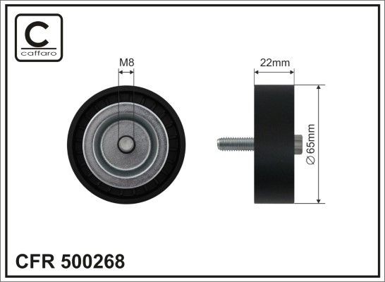 CAFFARO Τροχαλία παρέκκλισης, ιμάντας poly-V 500268 CAFFARO 500268 Τροχαλια αδρανειας Smart Roadster Cabrio γνήσια τιμες