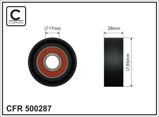 CAFFARO Styrrulle, drivrem 500287 CAFFARO 500287 Löprulle Opel Astra J gtc original