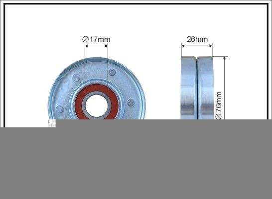 Poulie, tendeur de courroie d'accessoire CAFFARO 500290 CAFFARO 500290: Poulie de courroie d'accessoire Chevy AVEO 2005
