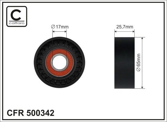 Rolo tensor, correia trapezoidal estriada CAFFARO 500342 CAFFARO 500342 Rolo tensor BMW Série 3 2021
