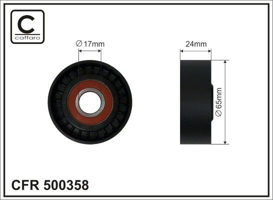Rullo tenditore cinghia Poly-V CAFFARO 500358 CAFFARO 500358 Rullo tenditore cinghia Volkswagen GOLF 2021