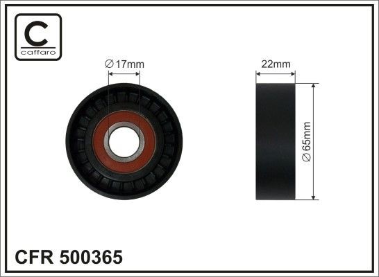 CAFFARO Spanrol, poly V-riem 500365 CAFFARO 500365 Spanpoelie Infiniti kosten originele