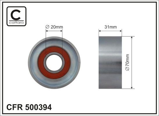 CAFFARO Geleiderol / omdraairol v-snaren 500394 CAFFARO 500394 Geleiderol Honda Odyssey RL3 goedkoop