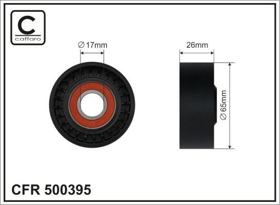 CAFFARO Spännrulle, aggregatrem 500395 CAFFARO 500395 Spännrulle Sprinter 3.5-T Flak/Chassi (W906) original