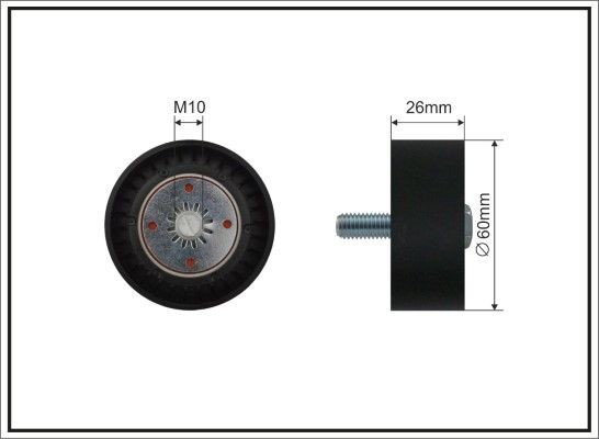 Deflection / Guide Pulley, v-ribbed belt CAFFARO 500402 CAFFARO 500402 2016 OPEL ZAFIRA guide pulley replacement