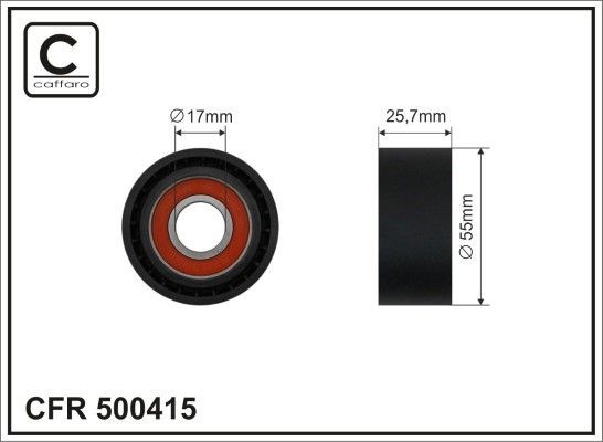 Spanrol, poly V-riem CAFFARO 500415 CAFFARO 500415 Spanrol v-snaar BMW X3 2019