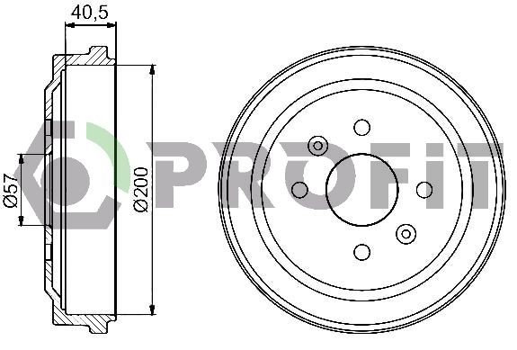 PROFIT Tambour de frein 5020-0005 Dacia LOGAN Frein à tambour PROFIT 5020-0005