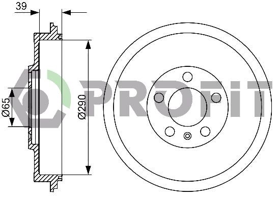 PROFIT Bremsetrommel 5020-0078 Bremsetrommel PROFIT FABIA 5020-0078 billige