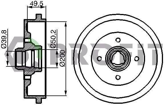 PROFIT Bremsetrommel 5020-0094 5020-0094 Bremsetrommel SKODA FABIA PROFIT